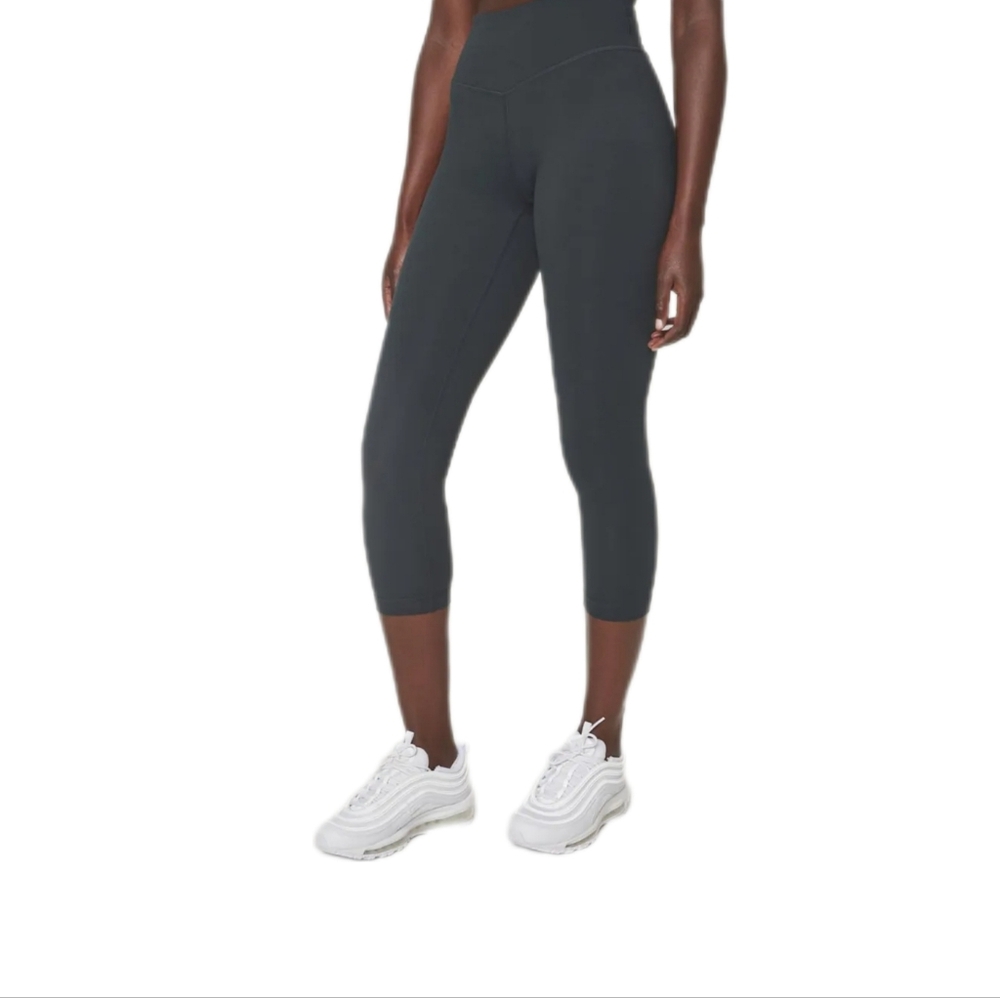 MPG Velocity Deep Jade High-Waisted 21" Basic Crop Compressio Leggings Size XS